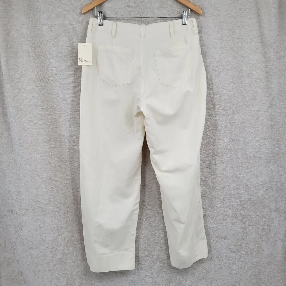 Nurture by Westbound Linen Blend Utility Side Pocket Cropped Wide Leg Ankle Pant